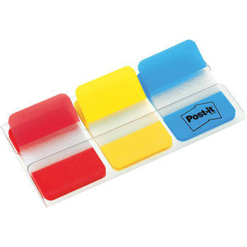 POST-IT Index Indexen Rechthoekig 2,54 x 3,81 cm Kleurenassortiment Strong 3 Stuks à 22 Strips (686-1 RYB)
