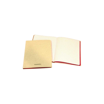 AURORA 105 x 165 mm Gebonden schrift Wit Linnen kaft Geruit 5mm 96 Vellen (966GQ5)