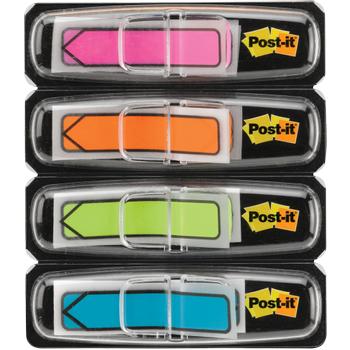 POST-IT Indexen Pijlvormig 1,19 x 4,32 cm Kleurenassortiment 684ARR4 4 Stuks à 24 Strips (684-ARR4)
