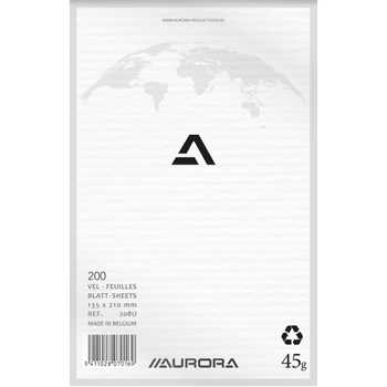 AURORA Notitieboek Speciaal Blanco Gebonden Papier Kleurenassortiment Niet geperforeerd 400 Pagina's (208U)