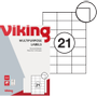VIKING Multifunctionele etiketten 4579569 Zelfklevend Wit 70 x 42,3 mm 100 Vellen à 21 Etiketten