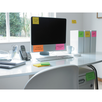 POST-IT Carnival Super Sticky Notes 127 x 76 mm Kleurenassortiment Rechthoekig Blanco 6 blokken à 90 Vellen (6556SSRIOEU)
