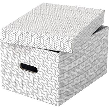 ESSELTE Home Opbergdoos 628282 Middelgrot 100% Gerecycled Karton Wit 265 x 365 x 205 mm 3 Stuks (628282)