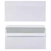 VIKING Enveloppen Effen DL 220 (B) x 110 (H) mm Zelfklevend Wit 75 g/m2 Pak van 100 stuks