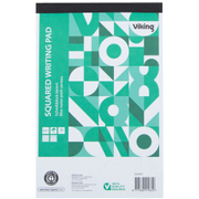 VIKING Notitieblok A5+ Geruit Bovengebonden Papier Soepele kaft Groen Geperforeerd 200 Pagina's 100 Vellen