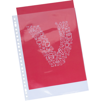 VIKING Showtassen A4 Glashelder Transparant 80 micron PP (Polypropeen) Boven 23 Gaten 50 Stuks (1227968)