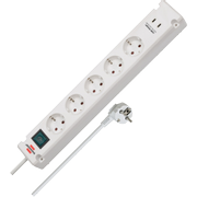 BRENNENSTUHL Bremounta Stekkerdoos 6-voudig, 2 x USB-C, 3 m Wit 1150660425