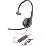 HP Poly Blackwire 3210 Headset Hoofd Met microfoon Mono Zwart
