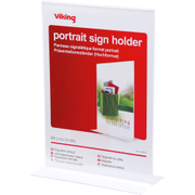 VIKING T-Sign Bordhouder A4 21,1 (B) x 9,3 (D) x 29,7 (H) cm Transparant