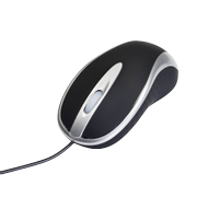 VIKING AT-2134 Muis Bedraad Zilver, zwart Geschikt voor linkshandigen