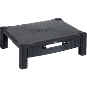 VIKING Monitorstandaard met lade Hoogteverstelbaar 435 x 335 x 135 mm Zwart