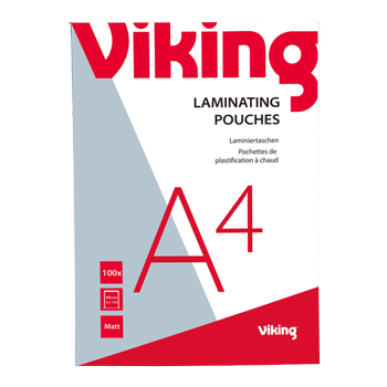 VIKING Lamineerhoezen A4 Mat 125 (2 x 125 micron) Transparant 100 Stuks (3385577)