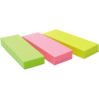 POST-IT Indexen Rechthoekig 2,5 x 7,6 cm Kleurenassortiment 3 Stuks à 100 Strips (671-3)