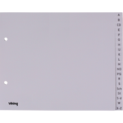 VIKING A - Z Alfabetische tabbladen A4 Grijs 20 tabs PP (polypropeen) 2 Gaten 400194965