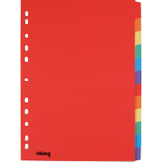 VIKING Standard Blanco tabbladen A4 Kleurenassortiment 12 tabs 175 g/m² Manila 11 Gaten 12 Vellen