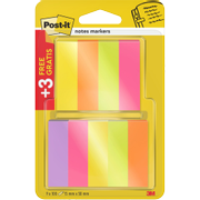 POST-IT Indexen Rechthoekig 1,5 x 5 cm Kleurenassortiment 670P63 9 Stuks à 100 Strips