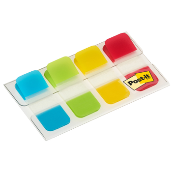 POST-IT Indexen Rechthoekig 1,58 x 3,81 cm Kleurenassortiment Aqua 4 Stuks à 10 Strips (70005276285)