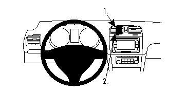 BRODIT Bilbrakett Volkswagen Golf VI - qty 1 - ProClip VW Golf VI 09-  Center mount (854260)