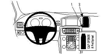 BRODIT Bilbrakett Volvo S/V 60/Angled Mount high/11- (854614)