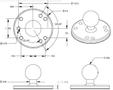 RAM MOUNT RAM base, AMPS, B-size (RAM-B-202U)