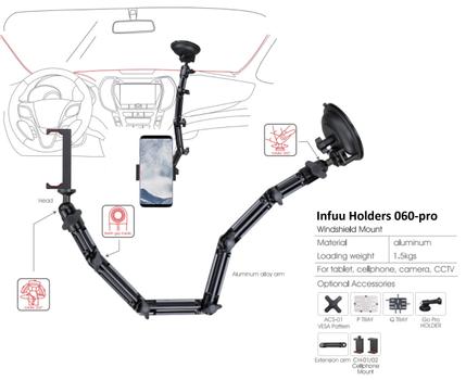 tHandel Mobil holder for bil og lastebil m/ suggekopp feste (IN060-PRO)