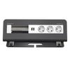 Kindermann CablePort desk² - 6-slot RAL 7015 - 3 sähköä, 1 tupla USB lataus (7430000183)