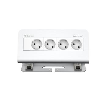 Kindermann CablePort desk² - 4-slot alu - 4 sähköä (7430000054)