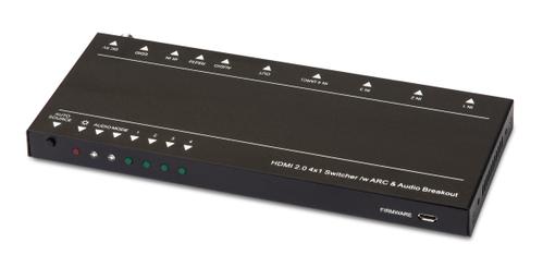 Kindermann 4/1 4K HDMI manual/ autom. valitsin+ - ARC-tuki, Analog audio lähtö (5778000154)