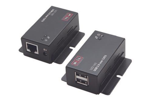 Hall Technologies USB 2.0 over UTP Extender with 2-Port Hub - USB 2.0 over UTP Extender with 2-Port Hub (U22-160)