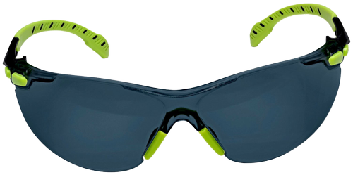 3M Solus 1000 besk. brille, grøn/sort stel, grå glas (S1202SGAF)