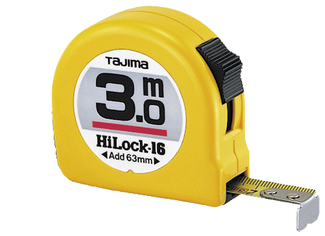 Tajima Hi-Lock båndmål gul 19 mm×5 mtr H9P50MYD (101219)