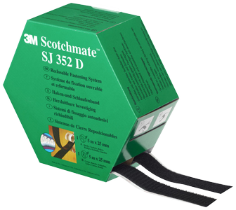 3M Scotchmate burretape sort 25mm×5mtr (SJ352D)