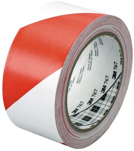 3M Fare-og adv.tape rød/hvid 50×33 (767I50RW)