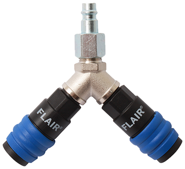 Flair Flair Y-stykke 3/8" m/2 koblinger+nippel (23360B)