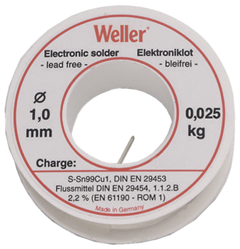Weller Weller loddetin blyfri 1,0mm 25 gr (WELEL99/1-25)