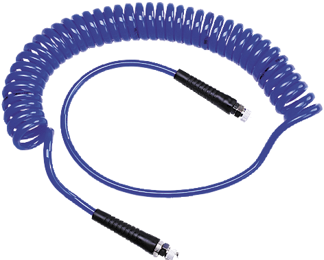 Flowconcept PUR spiralslange blå 6, 5/ 10×7, 5/ 6m,  1/4" fittings (221007B)