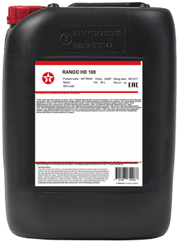 Texaco Rando hydraulikolie HD100, 20 ltr (02778440)