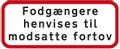 OS Undertavle UA39.3 25×50cm 'fodgængere henvises ..'