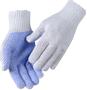 Boisen Safety Strikhandsker polyester m/blå dotter 6428-07
