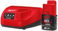 Milwaukee Batteripakke NRG-201, 1×12V/2,0Ah + lader C12C