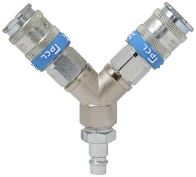 Flair Flair-XF Y-kobling 3/8" 2×kobling,  1×nip (40260)