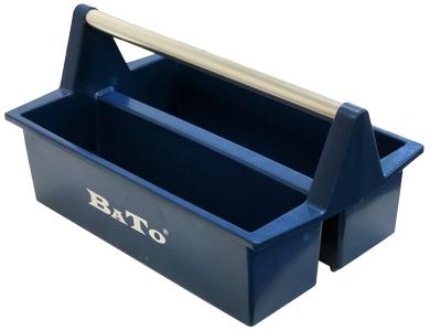 Bato Bato plast-værktøjskasse,  åben, 2 rum og alu-hank (60940)