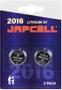 Japcell Japcell knapbatteri lithium CR2016 3V, 2stk