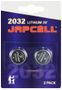 Japcell Japcell knapbatteri lithium CR2032 3V, 2stk