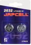 Japcell Japcell knapbatteri lithium CR2032 3V, 2stk