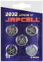 Japcell Japcell knapbatteri lithium CR2032 3V, 5stk