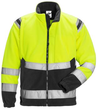 Fristads Hi-Vis vindtæt fleecejakke kl.2 4041 gul/sort XS (119625-196-XS)