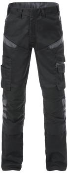 Fristads Servicebukser stretch 2555 sort/grå C56 (129482-996-C56)