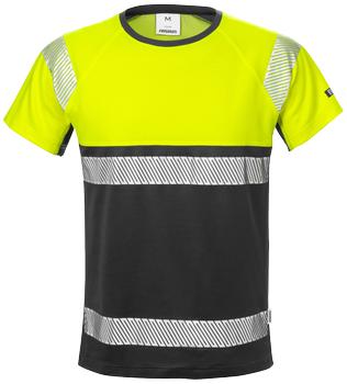 Fristads Hi-vis T-shirt kl.1 7518 THV gul/sort L (129511-196-L)