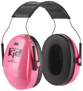 3M Peltor Kid høreværn t/børn, lyserøde m/ hovedbøjle (H510AKPC1)
